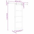vidaXL Posuvné dvere ORKDAL 83 x 232 cm Prírodná a čierna