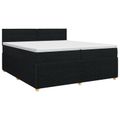 vidaXL Posteľ boxspring s matracom Čierna 200 x 200 cm Látka