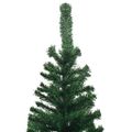 vidaXL Osvetlený umelý vianočný stromček s guľami L 240 cm, zelený