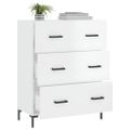 vidaXL Komoda lesklá biela 69,5x34x90 cm spracované drevo