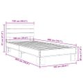 vidaXL Posteľný rám dub sonoma 100x200 cm kompozitné drevo a kov