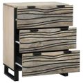 vidaXL Servírovacia skriňa Biela 60 x 33,5 x 75 cm Mangový masív