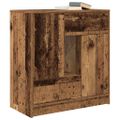 vidaXL Komoda so zásuvkami a dvierkami, staré drevo 70,5x34x74,5 cm