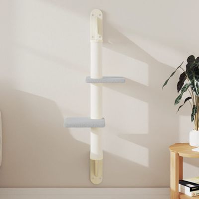vidaXL Nástenné škrabadlo pre mačky bledosivé 108 cm