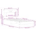 vidaXL Posteľný rám bez matraca hnedý dub 90x190 cm kompozitné drevo