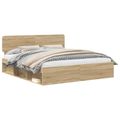 vidaXL Rám postele Sonoma 200 x 200 cm Masívne borovicové drevo