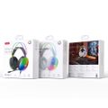 Drôtové slúchadlá XO GE11 jack 3,5 mm - USB-A čierne RGB s mikrofónom