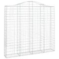 vidaXL Oblúkový gabionový kôš 200x30x180/200 cm pozinkované železo