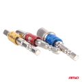 Farebne označené adaptéry na nástrčné kľúče 3 ks. 1/4" 3/8" 1/2" AMIO-04936