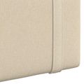 vidaXL Závesné čelo postele Krémová Látka