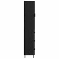 vidaXL Highboard Čierny dub 34,5 x 34 x 180 cm Kompozitné drevo