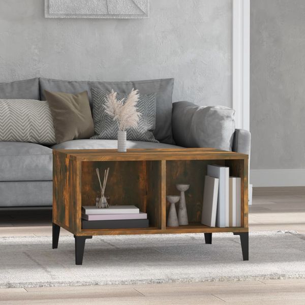 vidaXL Konferenčný stolík dymový dub 60x50x36,5 cm spracované drevo