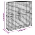 vidaXL Gabiónový kôš s krytom 200x50x200 cm pozinkované železo