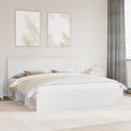 vidaXL Rám postele Biela 200 x 200 cm Masívne borovicové drevo