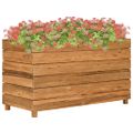 vidaXL Vyvýšený záhon 100x40x55 cm, recyklované tíkové drevo a oceľ