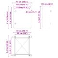 vidaXL Ovládacia skriňa Sivá 47 x 17,5 x 50 cm ABS plast