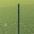 vidaXL Hexagonálny plot s stĺpom 50 x 1 m PVC potiahnutá oceľ Zelená
