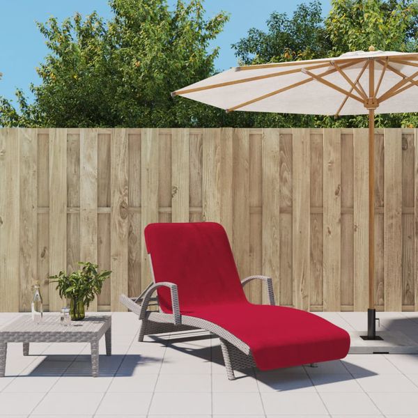 vidaXL Plážové uteráky 2 ks vínové 75x200 cm látka 400 GSM