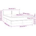 vidaXL Boxspring posteľ matrac a LED kapučínová 140x190 cm umelá koža
