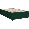 vidaXL Posteľný rám boxsping s matracom tmavozelený 120x200 cm zamat
