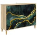vidaXL Servírovacia skriňa WIJHE Sonoma 102 x 33 x 75 cm