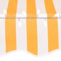 vidaXL Ručne zaťahovacia markíza s LED 300 cm, bielo oranžová