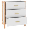 vidaXL Komoda biela 62x38x70 cm spracované drevo