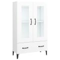 vidaXL Vysoká skrinka biela 70x31x115 cm spracované drevo