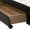 vidaXL Posteľný rám so zásuvkami čierny 90x200 cm umelá koža
