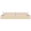 vidaXL Otomanový posteľný rám s úložiskom Krémová 200 x 200 cm látka