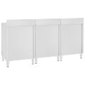 vidaXL Gastro pracovný stôl so skrinkami 180x60x96 cm nehrdzavejúca oceľ