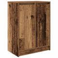 vidaXL Botník staré drevo 57x34x76 cm kompozitné drevo