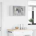 vidaXL Nástenný sklenený kabinet LUCCA Sivá sonoma 60 x 31 x 40 cm