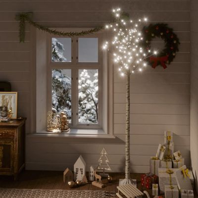 vidaXL Vianočný stromček/vŕba 220 LED 2,2 m studená biela dovnútra/von