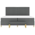 vidaXL Posteľ s pružinovým rámom Tmavo šedá 200 x 200 cm látka