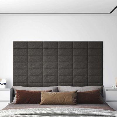 vidaXL Nástenný čelník 12 pcs 30 x 15 cm Tmavo šedá látka