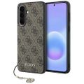 Obal Guess HC PU 4G Classic Logo s príveskom pre Samsung Galaxy A37 hnedá
