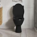 vidaXL WC sedadlo, pomalé sklápanie, rýchloupínacie, čierne