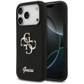 Puzdro Guess Silicone Big 4G Script pre iPhone 17 Pro čierne