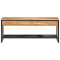vidaXL Lavička na topánky 110x35x45 cm masívna akácia a železo