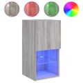 vidaXL TV skrinky s LED svetlami 2 ks sivé sonoma 30,5x30x60 cm