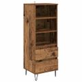 vidaXL Highboard Staré drevo 40 x 36 x 110 cm Kompozitné drevo