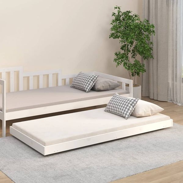 vidaXL Posteľ bez matraca biela 75x190 cm masívna borovica