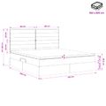 vidaXL Postel s úložným prostorem a matrací Tmavosivá 160 x 200 cm