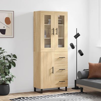 vidaXL Vysoká skrinka dub sonoma 69,5x34x180 cm spracované drevo