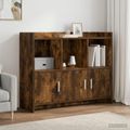 vidaXL Servírovacia skriňa Dymový dub 98,5 x 33 x 80 cm