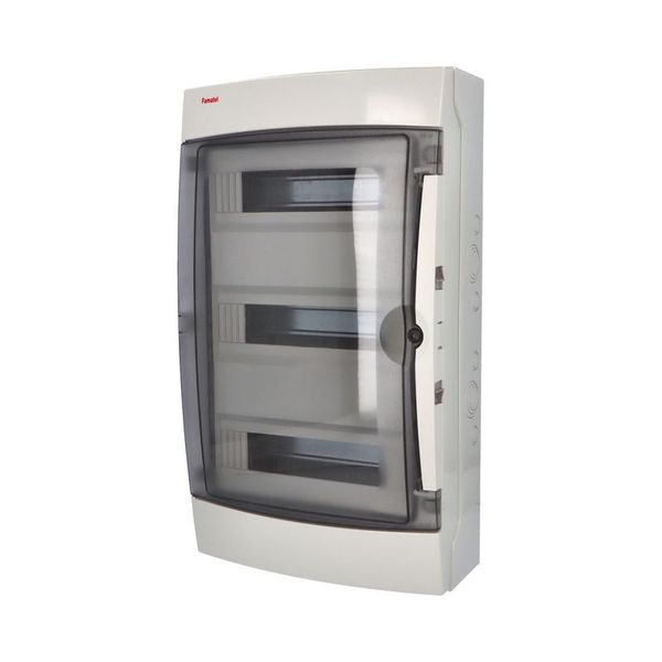 Rozvádzač Acqua 3942-TTB IP65, 42mod., na omietku, prehliadací dvere, 565x326x150mm