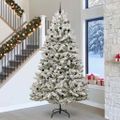 vidaXL Umelý Sklápací Vianočný Stromček 300 LED Zelená a biela 300 cm