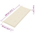 vidaXL 2-miestna záhradná lavica s vankúšom 120 cm eukalyptový masív
