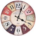vidaXL Vintage nástenné hodiny 30 cm rôznofarebné